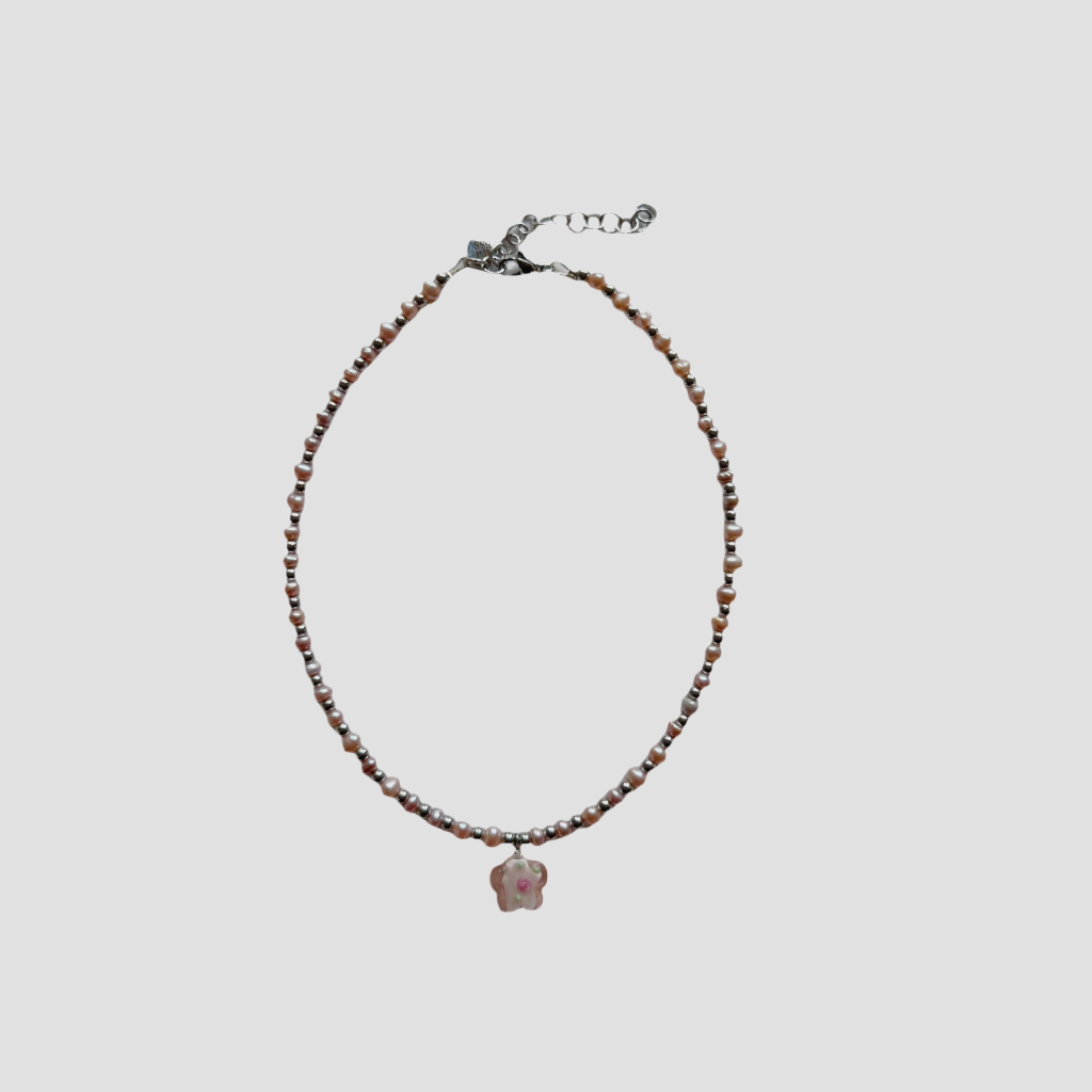 PEARLS x FLOWER NECKLACE