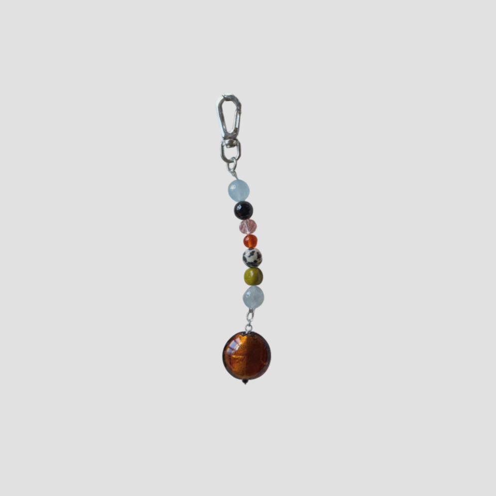 GLASS BEAD BAG CHARM
