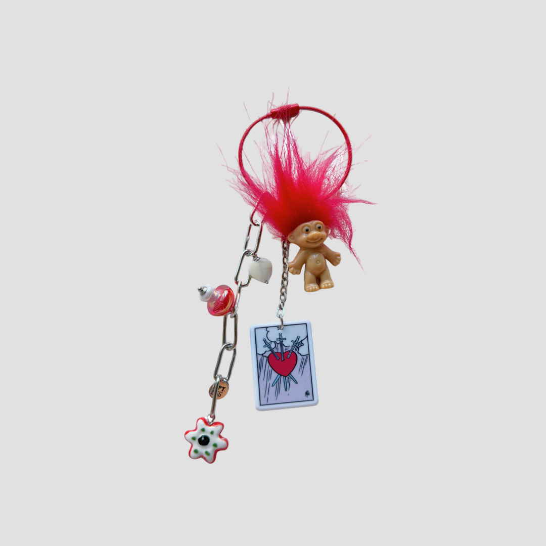 3 OF SWORDS BAG CHARM