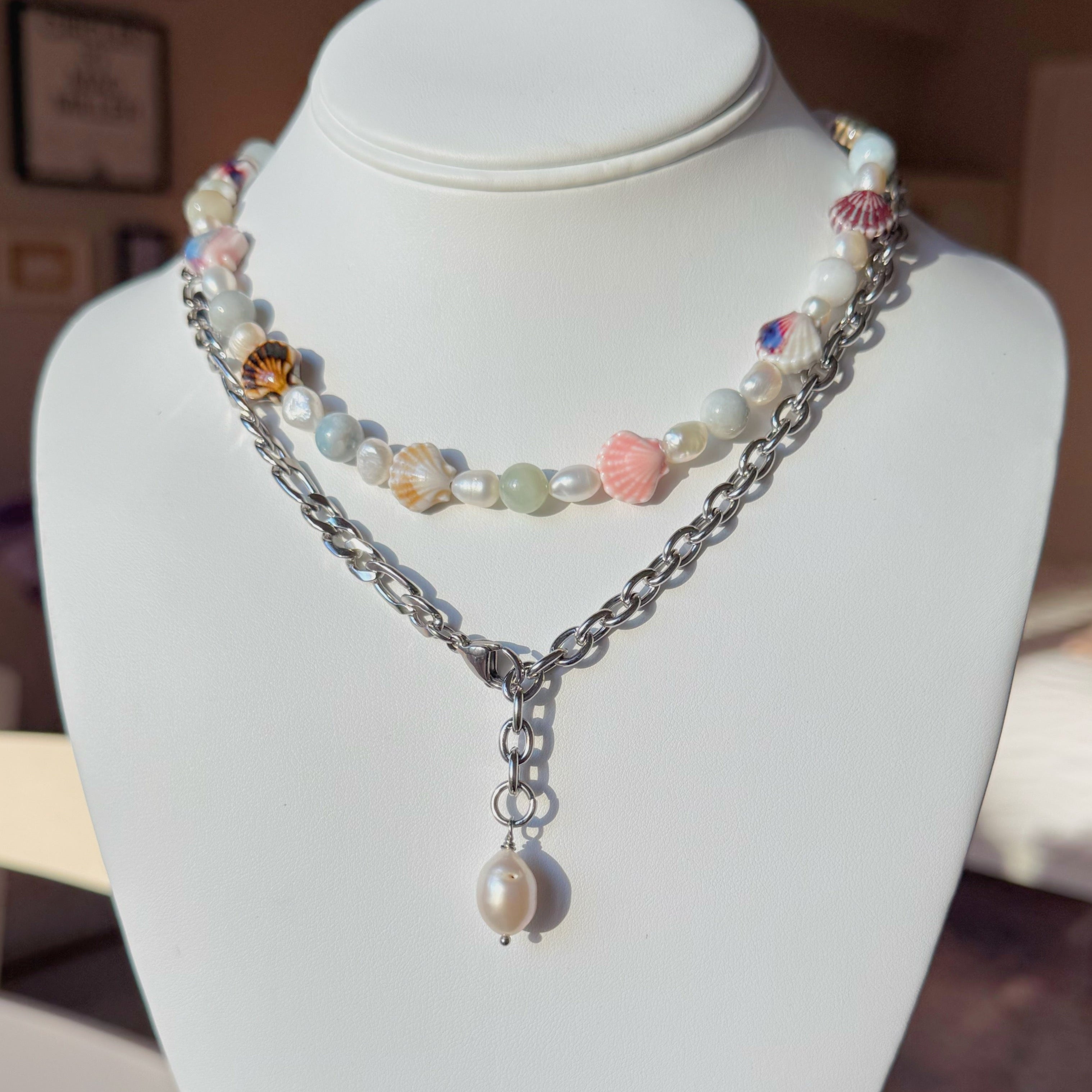PEARL DROP MIXED CHAIN