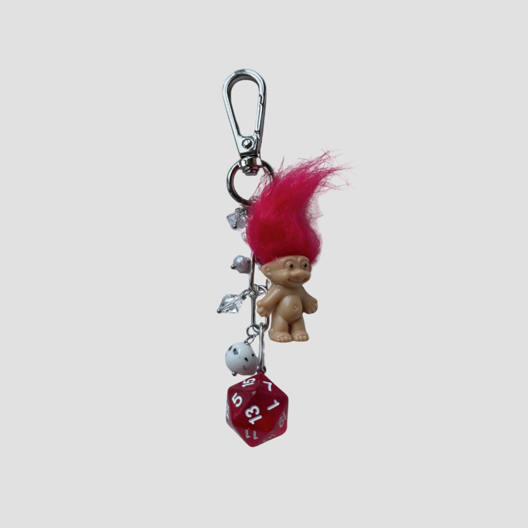 RED TROLL BAG CHARM