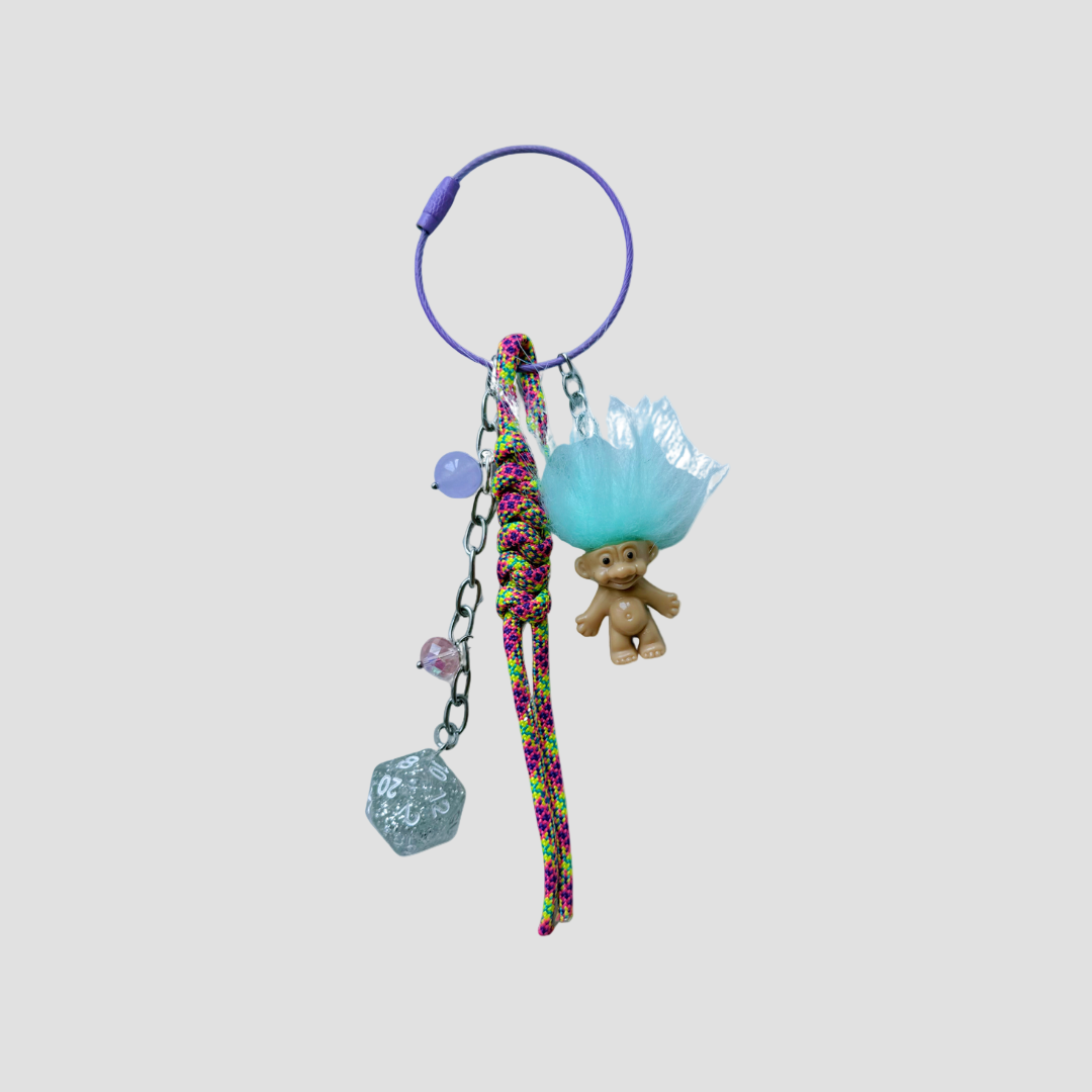 LIGHT BLUE TROLL BAG CHARM