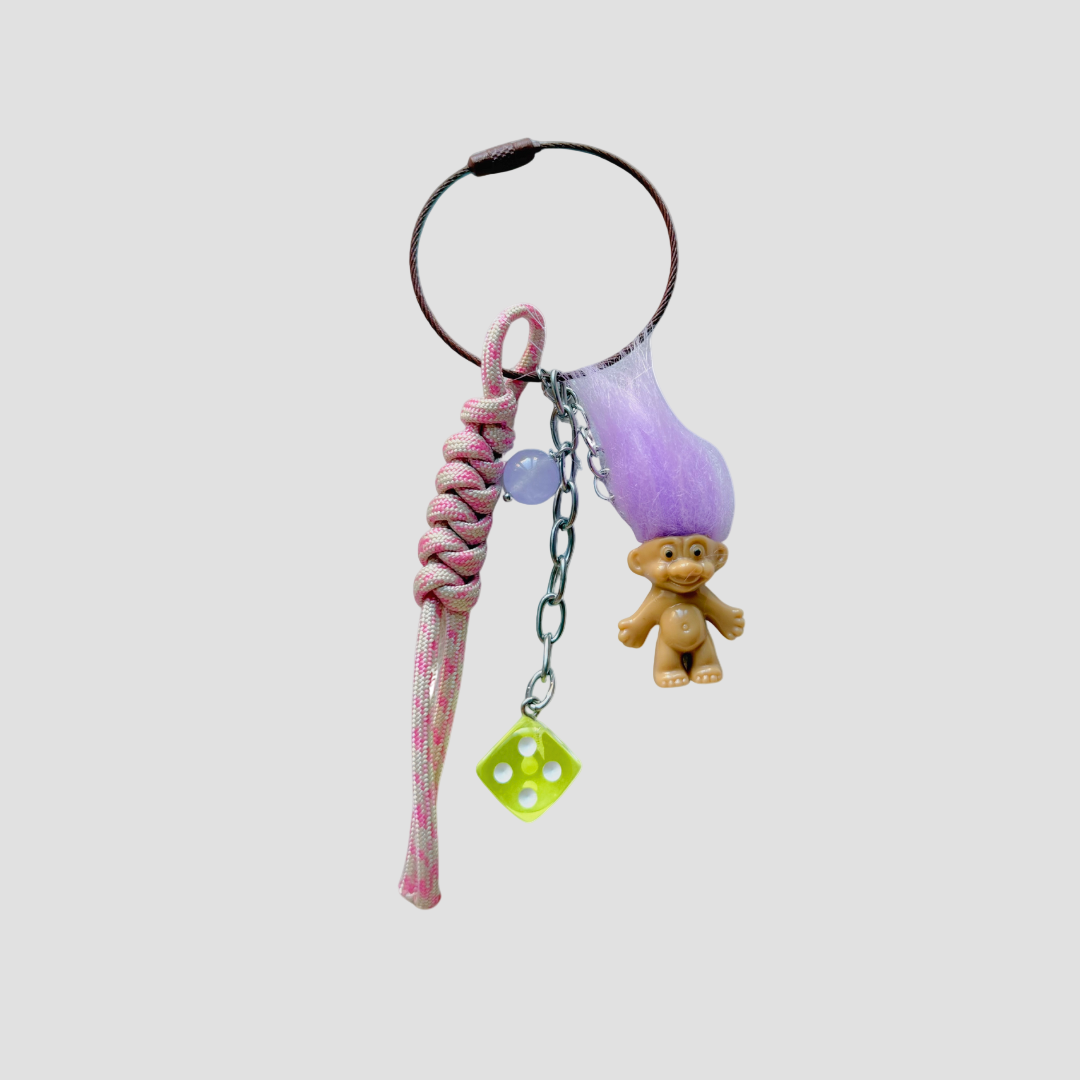 PURPLE TROLL BAG CHARM