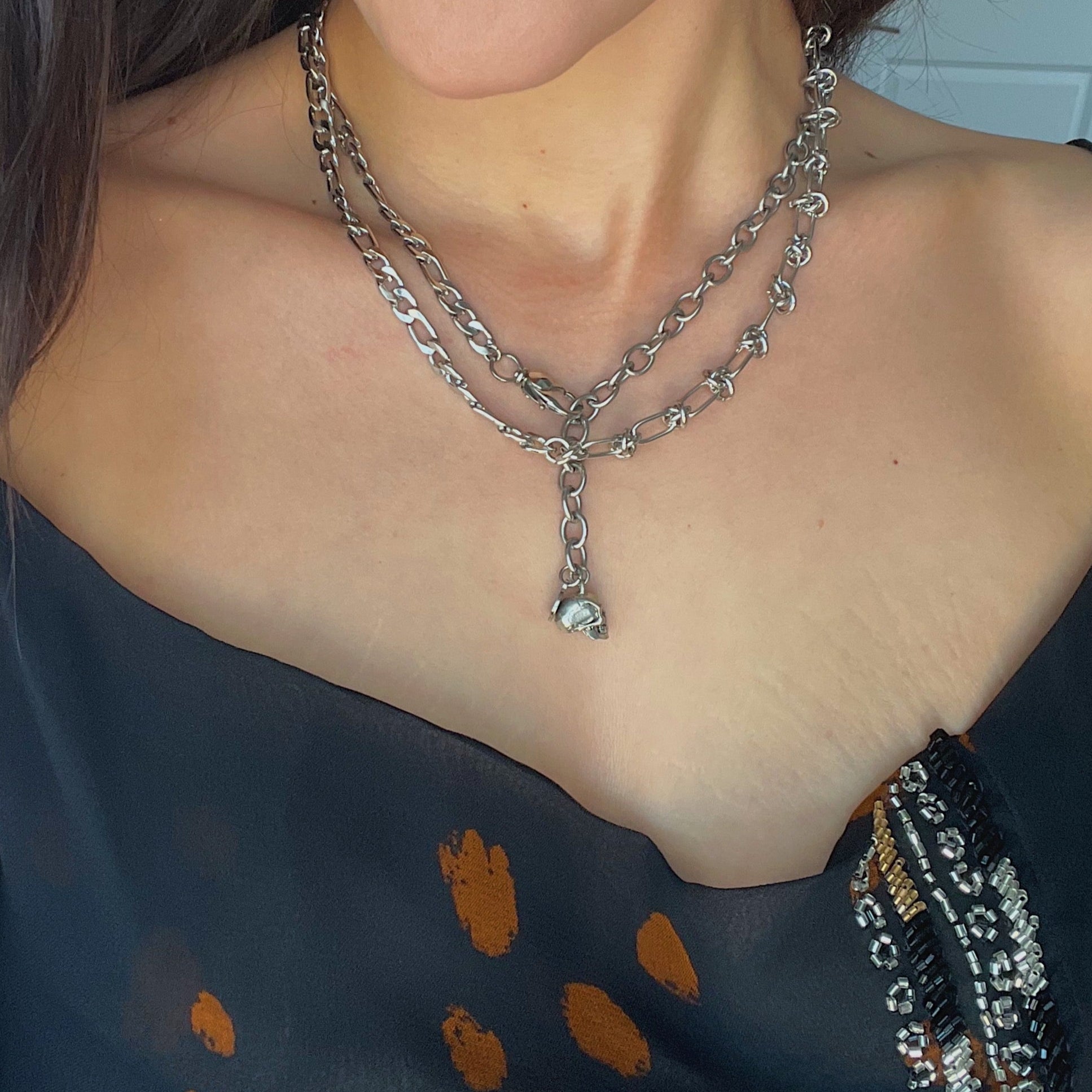 BARBARA MIXED CHAIN NECKLACE