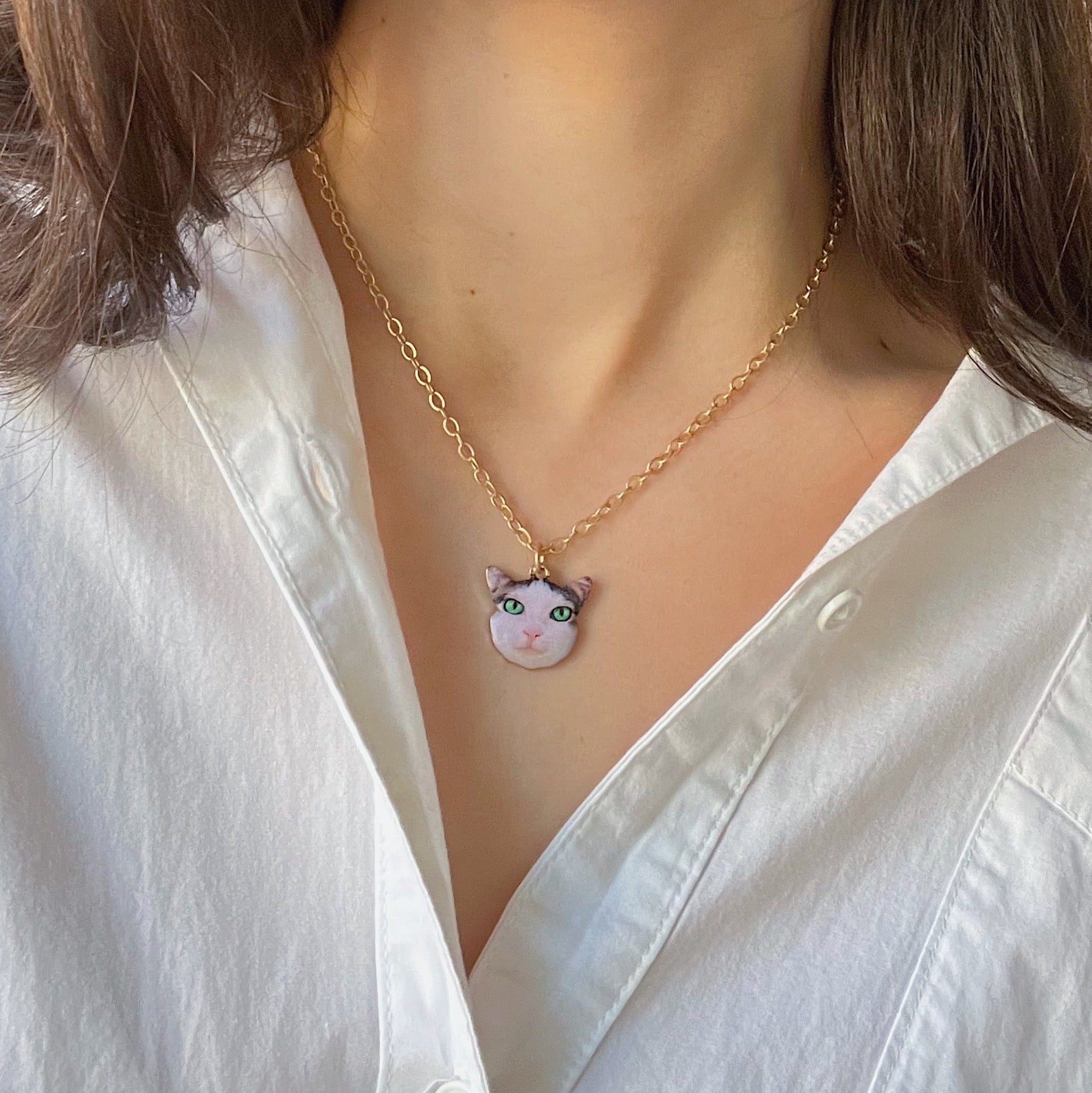 KITTY CAT PENDANT NECKLACE