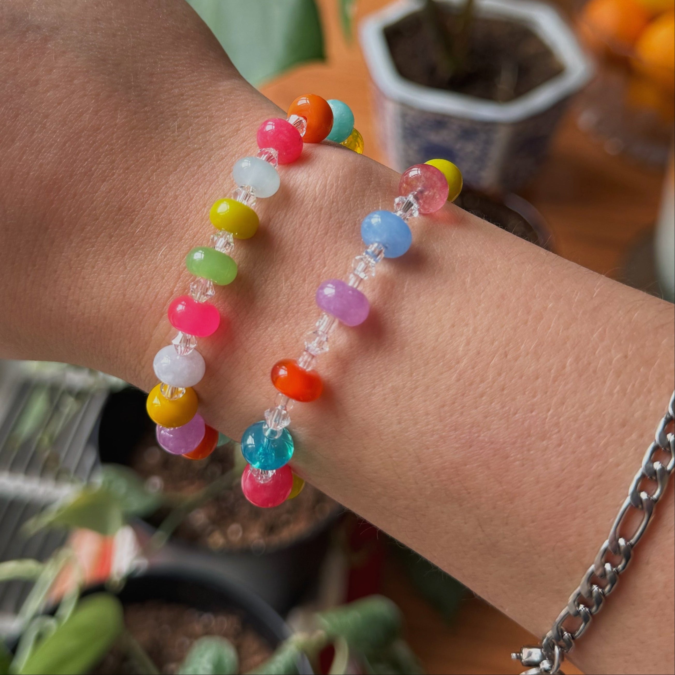 NEON X CRYSTAL BRACLET