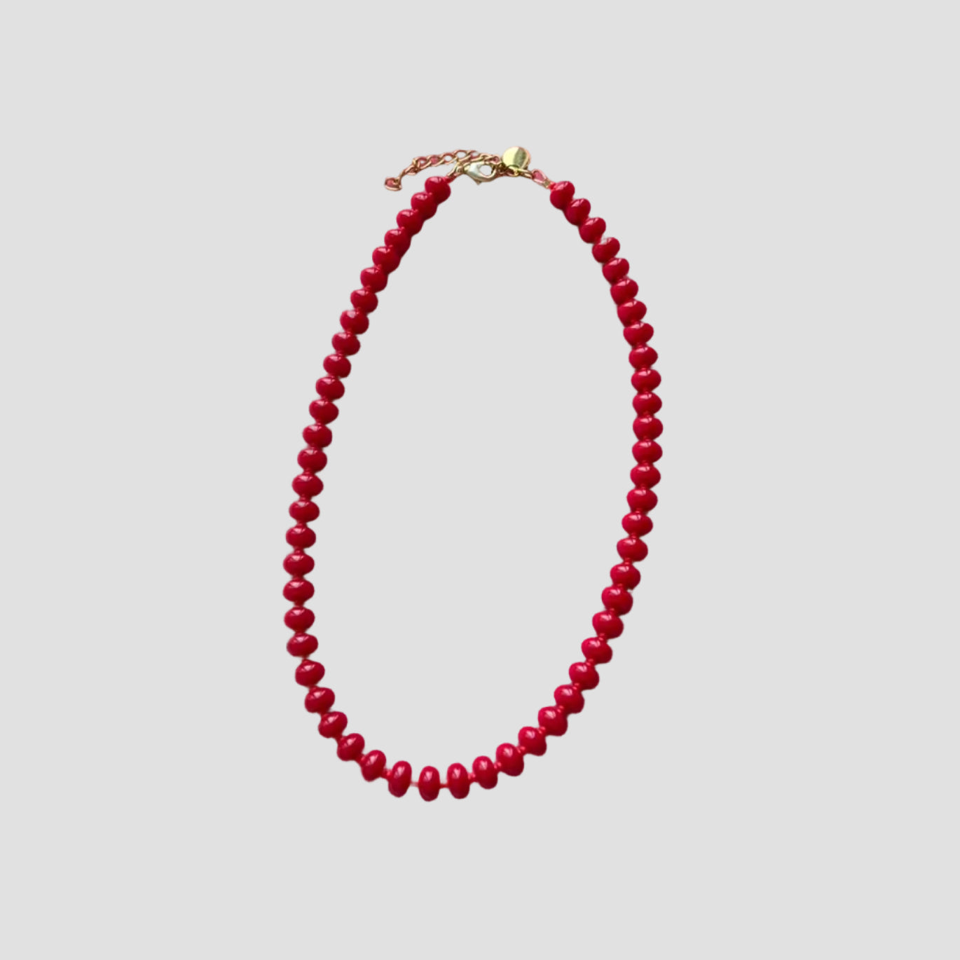 RED HOT RONDELLE NECKLACE