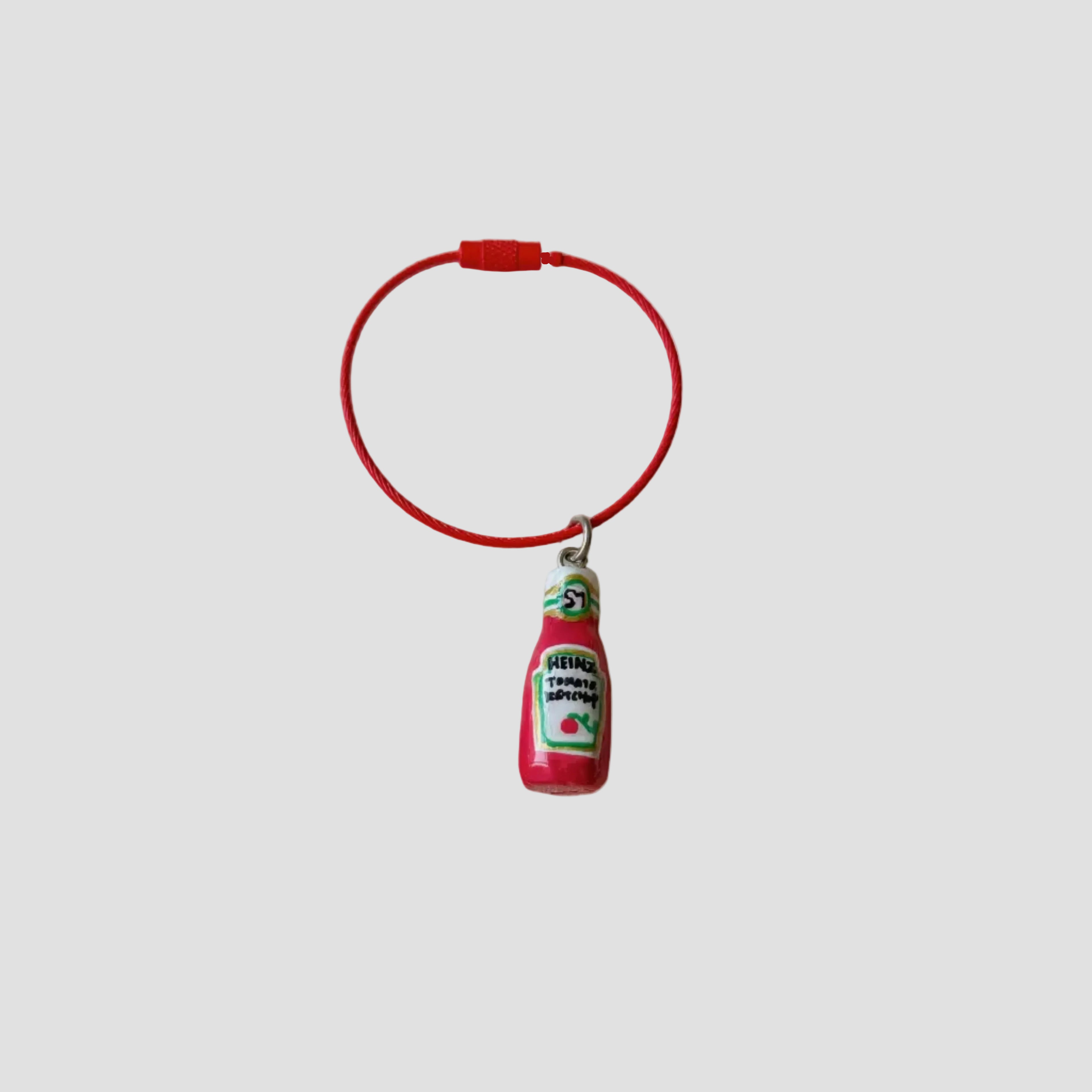 KETCHUP BOTTLE LOOP CHARM