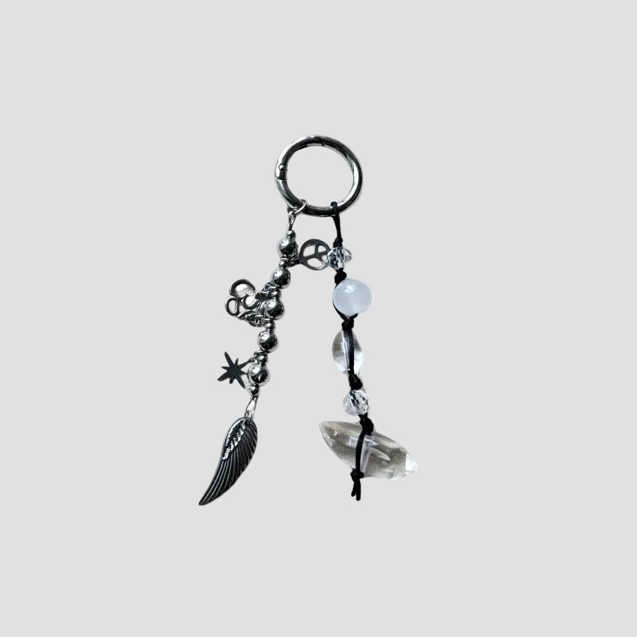 ANGEL WING X CRYSTAL CHARM