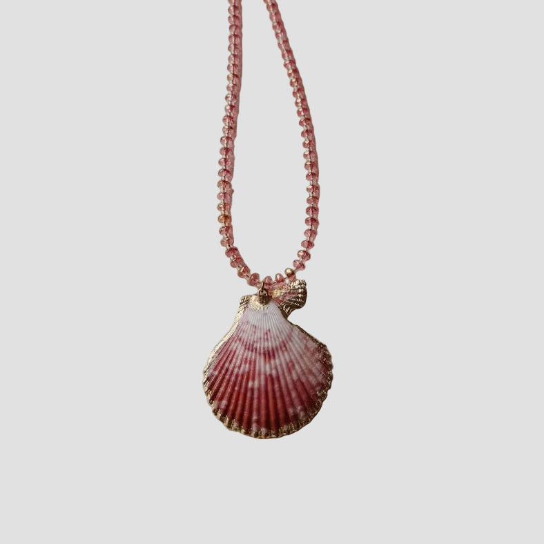 CORAL X RED SHELL NECKLACE