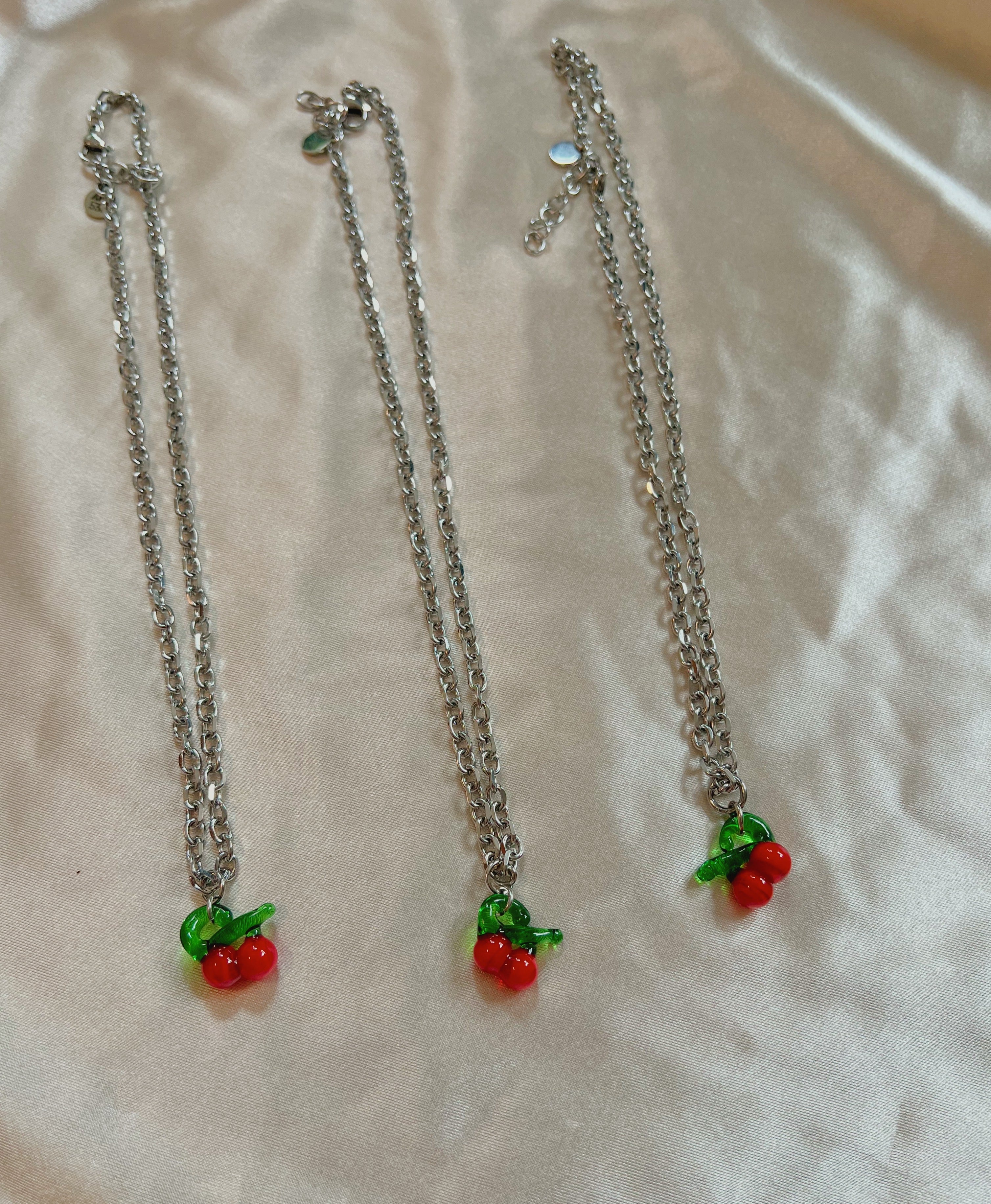 Cherry Wine Chain Necklace