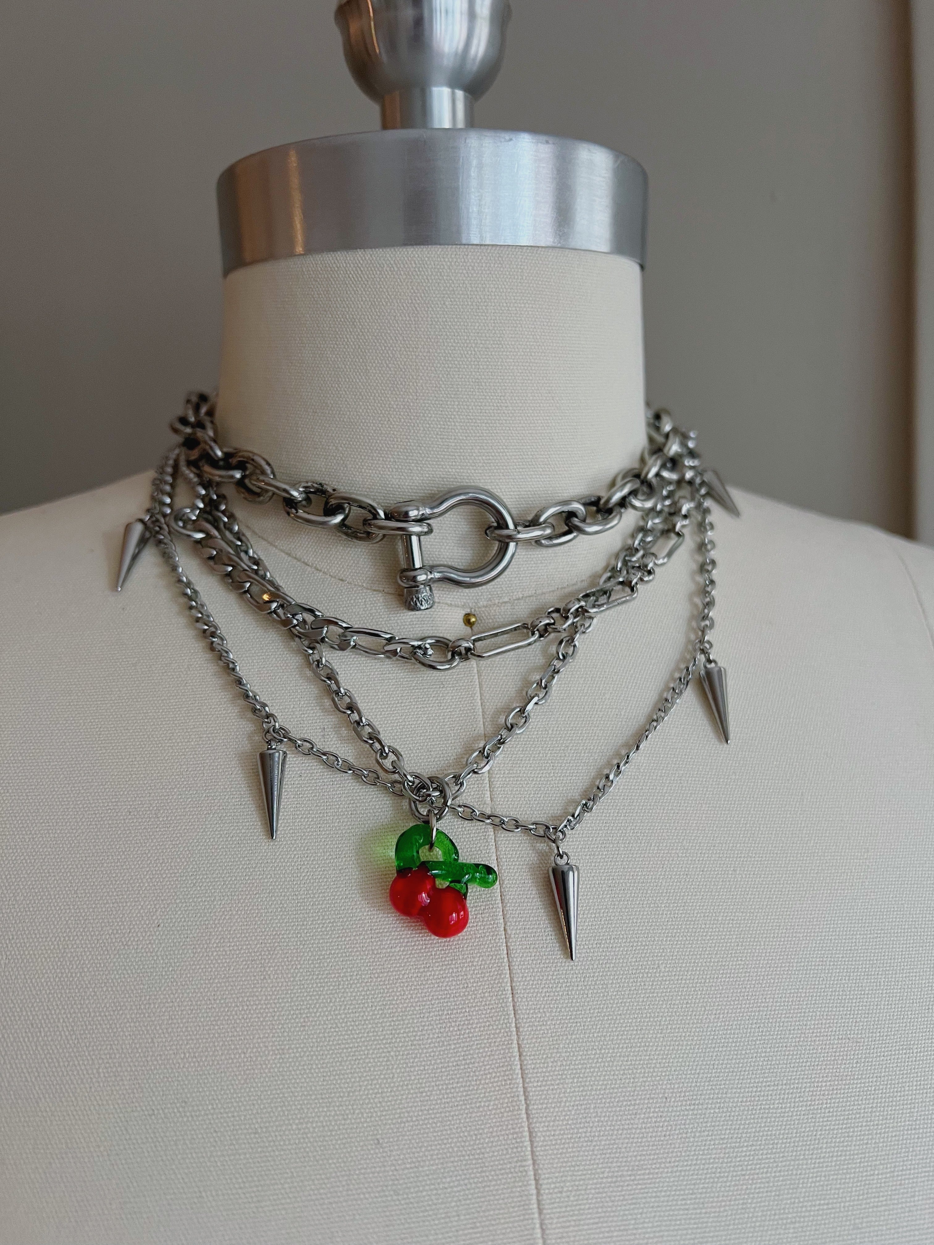 Cherry Wine Chain Necklace