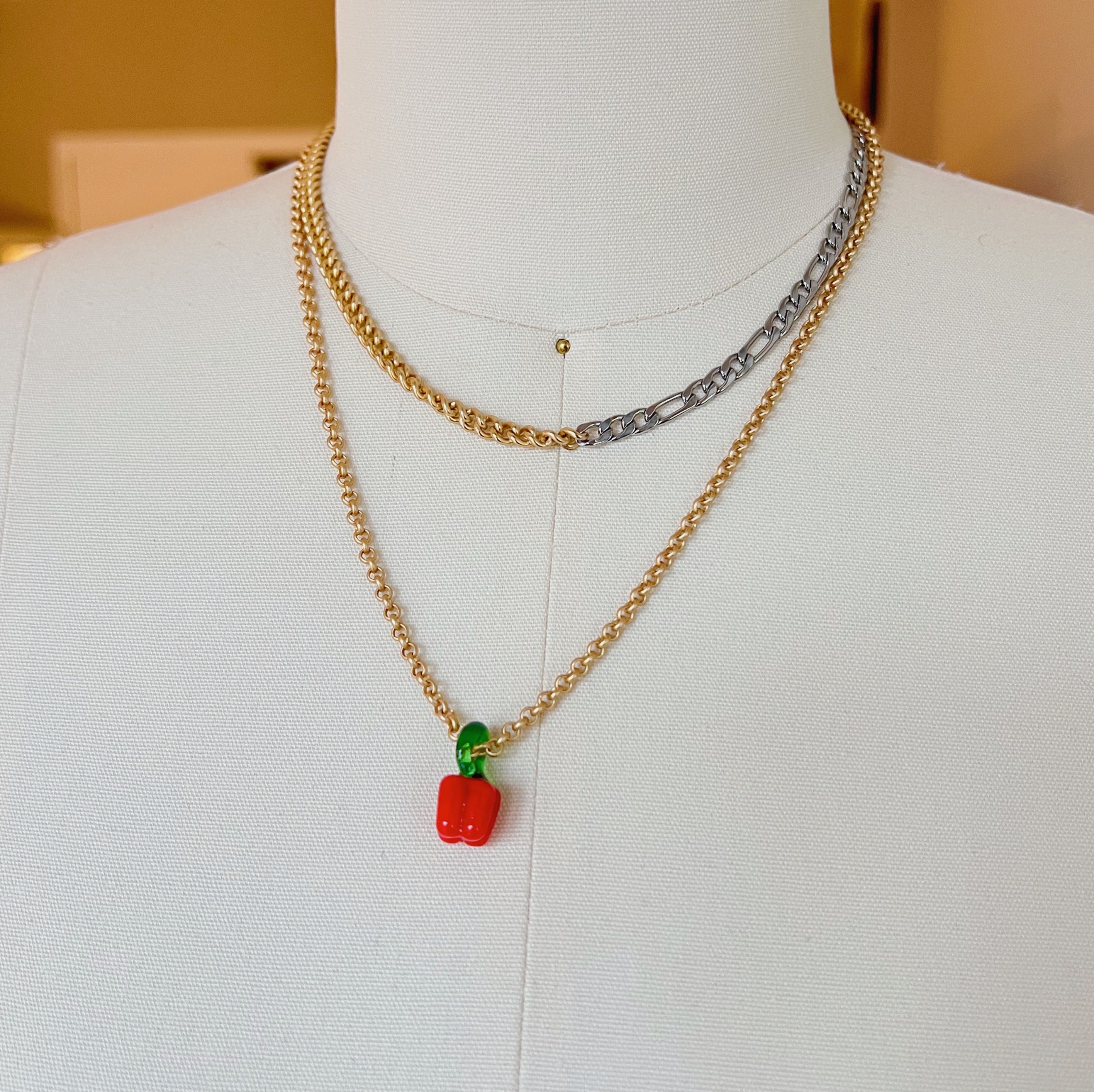 Bell Pepper Chain Necklace