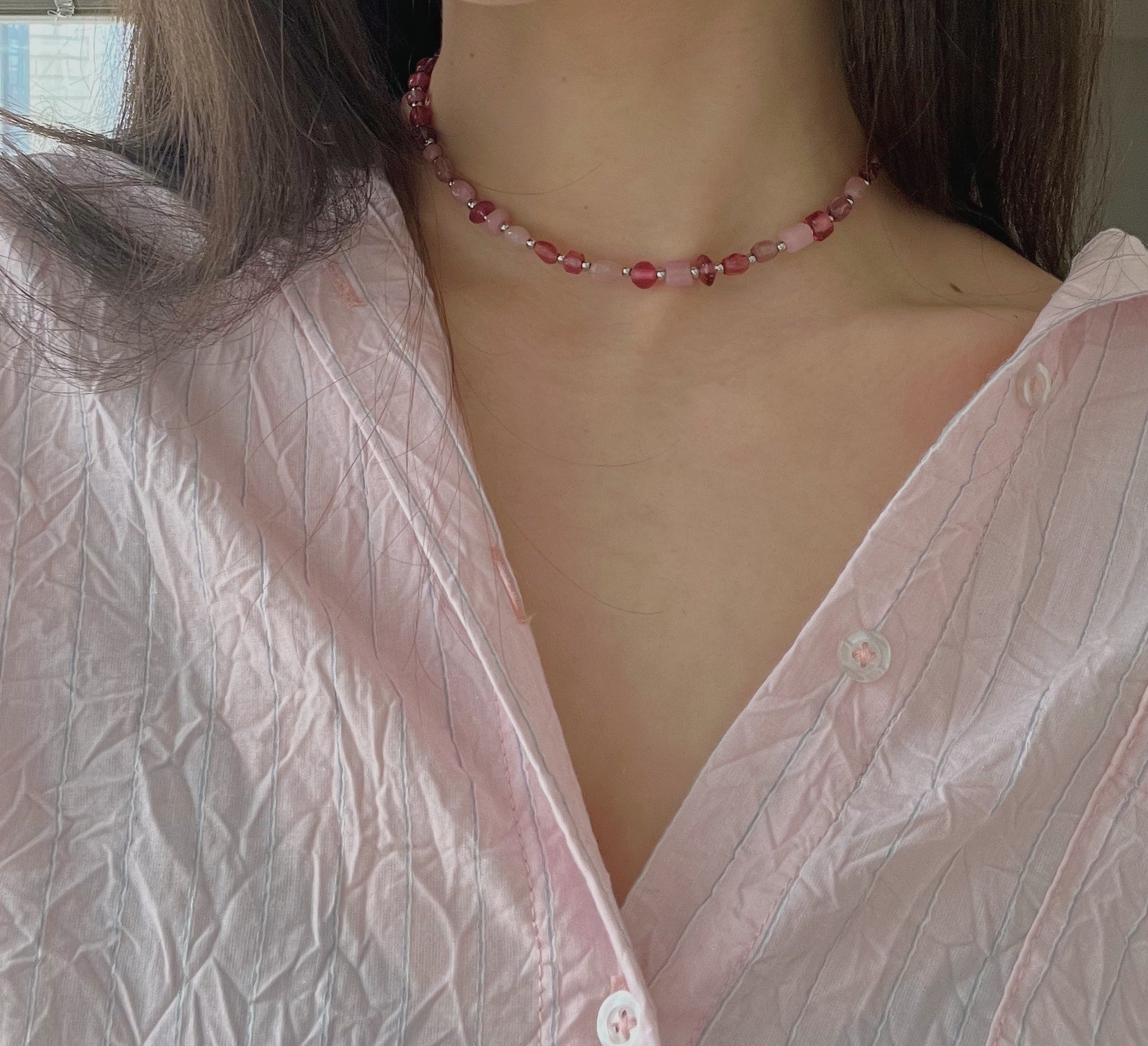 ROSE x SILVER NECKLACE