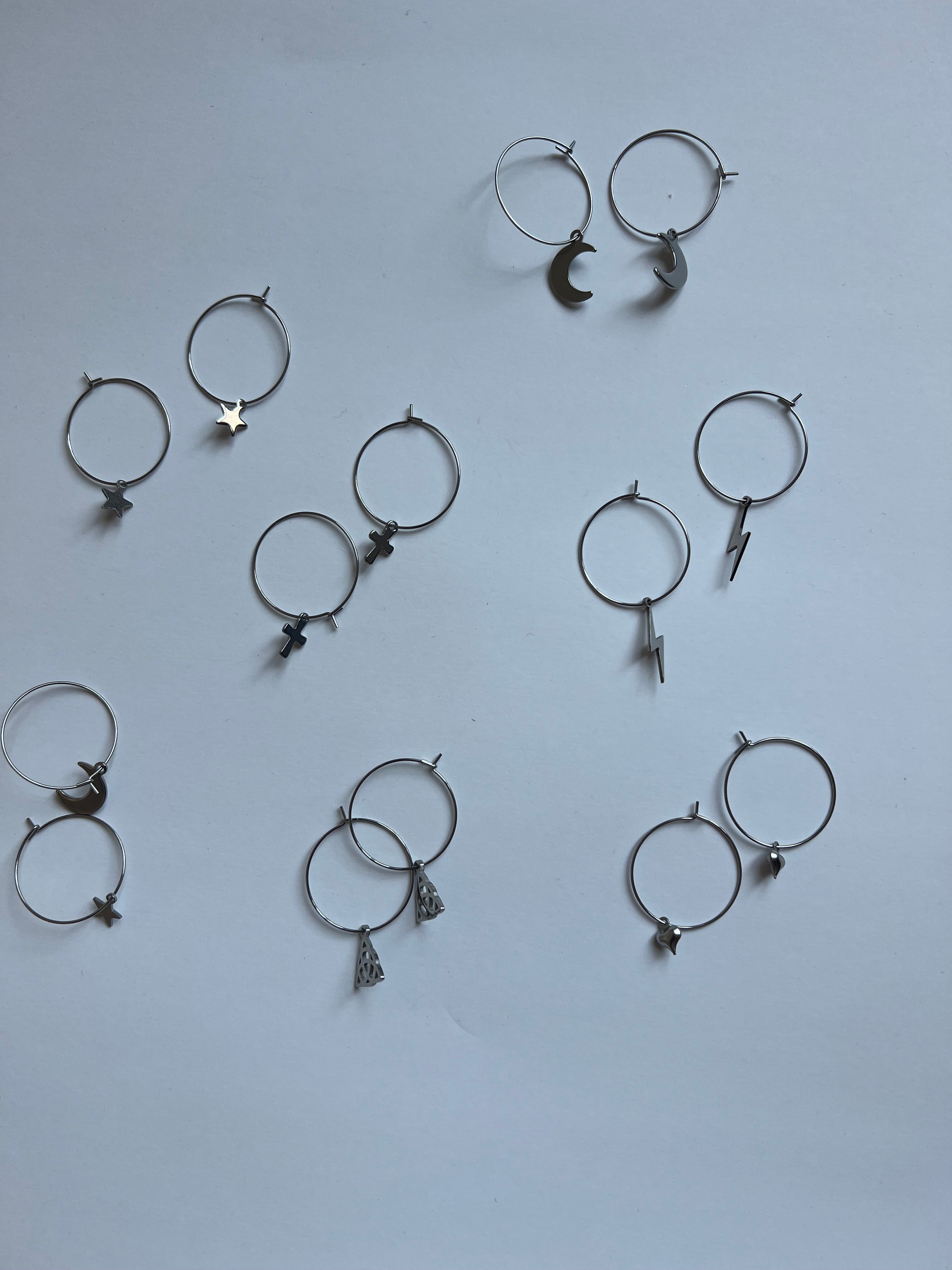 Silver Dainty Hoop Earrings