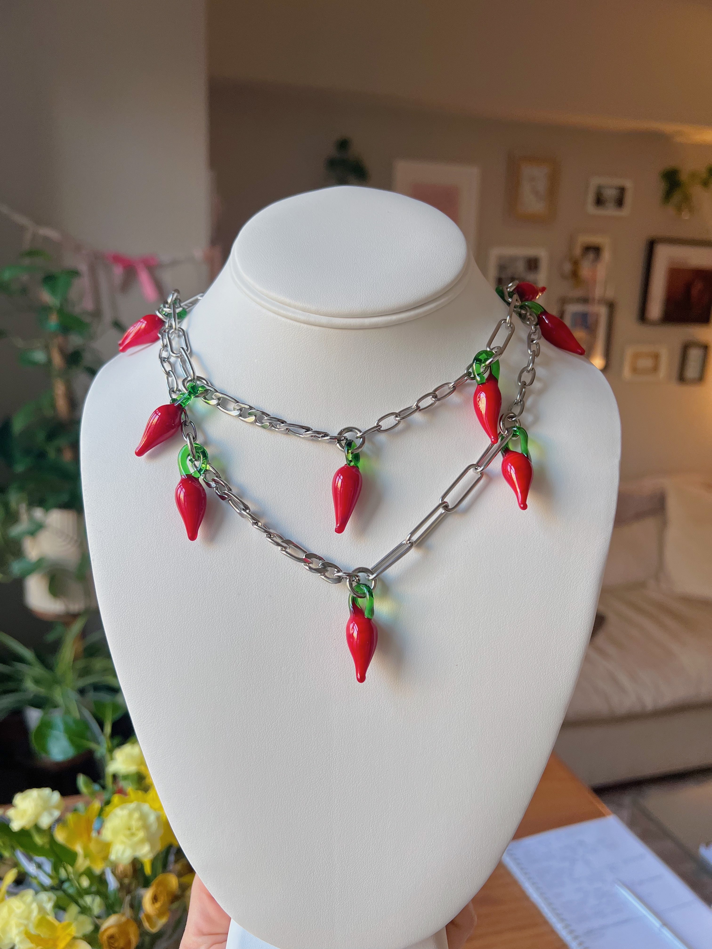 Hot Pepper Mixed Chain necklace